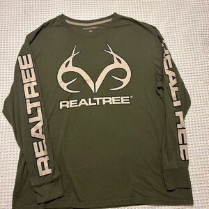 Realtree Men's Olive Long Sleeve Tee